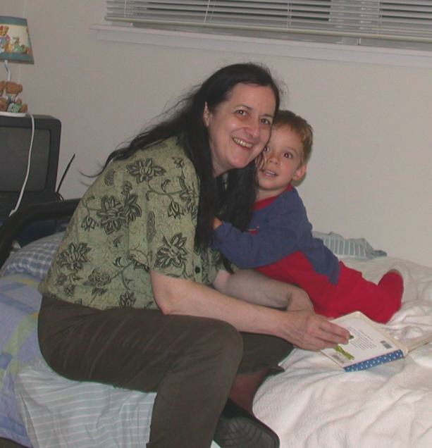 Aunt Beth reading a bedtime story to William John Scott, June 16, 2006