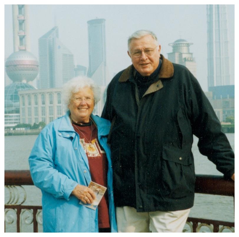 Maxine and Donald Huffman, Shanghai, P.R.C., November 2002