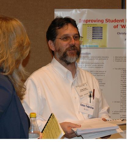 Robb Scott visits poster displays at the 2008 KASP/CEC joint conference