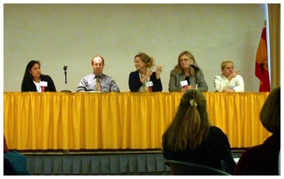 Keynote panel (left to right): Jackie Boyd, Stephen Krashen, Joy Reid, Rebecca Kopriva, Bill VanPatten 