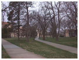 The walkway between Rarick and Albertson is by now a familiar route for KATESOL conference-goers