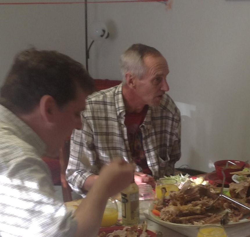 Photo of Robb Scott and Kirk Auston at Thanksgiving, 2013